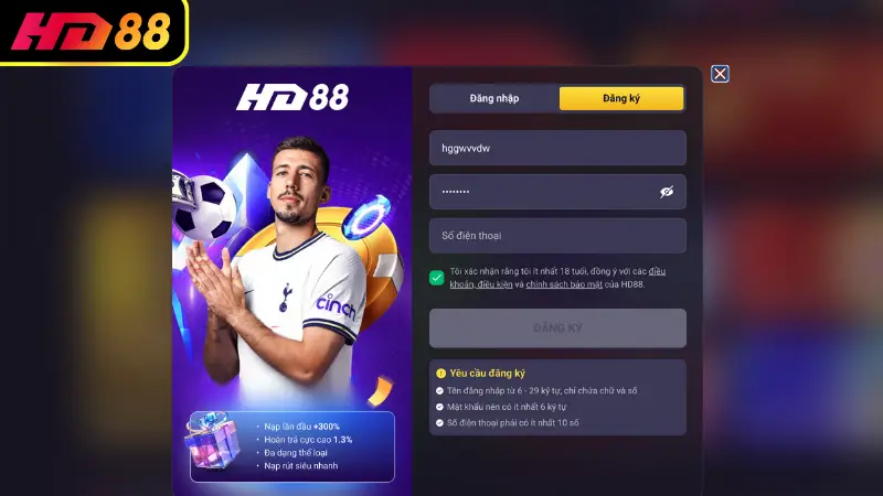 Hướng dẫn đăng ký tài khoản HD88 cho người mới bắt đầu
