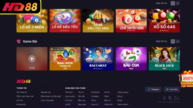 Khám phá toàn cảnh sân chơi HD88