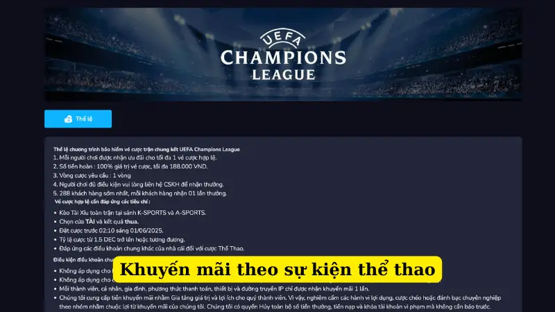 Khuyến mãi theo sự kiện thể thao